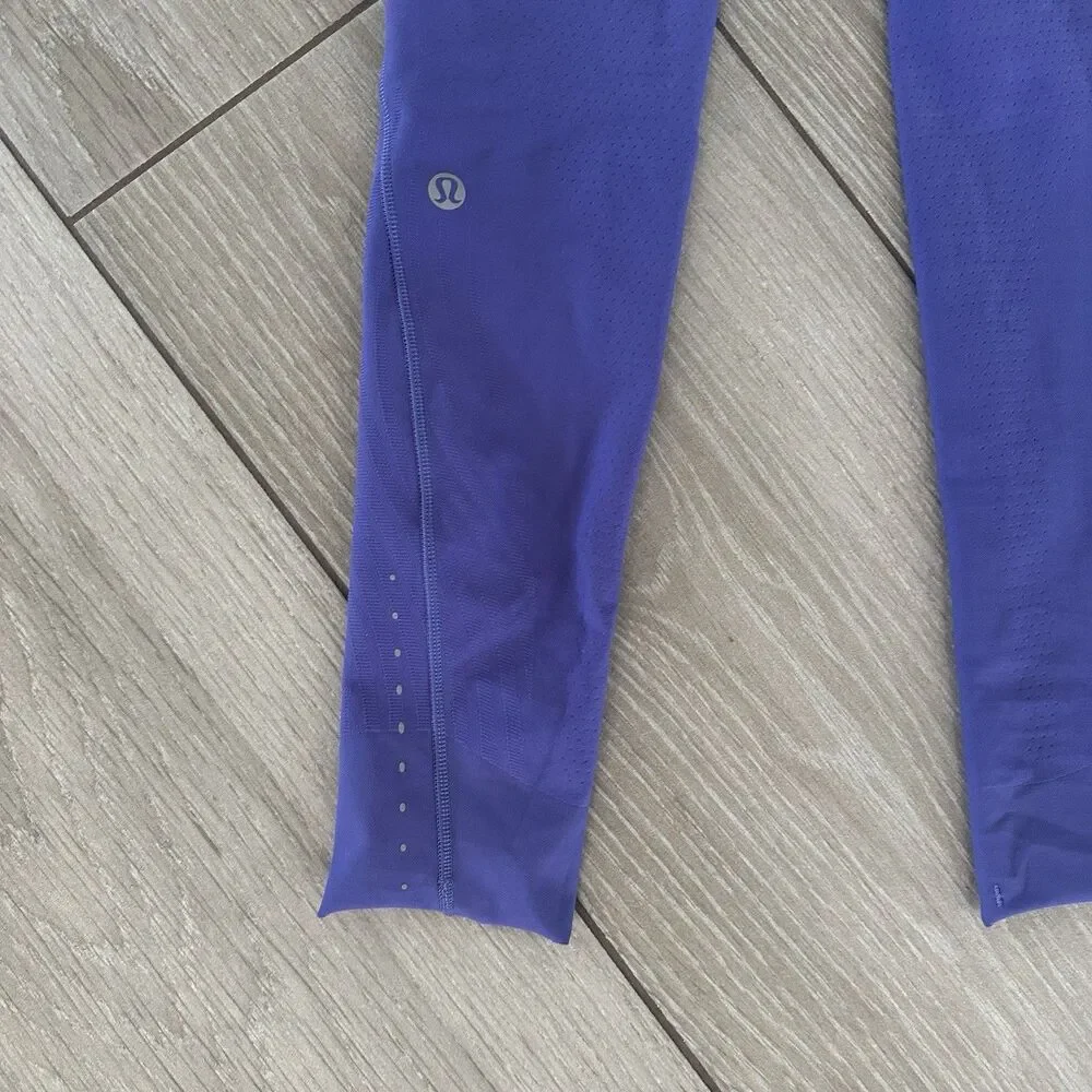 Lululemon Sense Knit HR running tight Charged Indigo Size 4 Leggings - Picture 6 of 7
